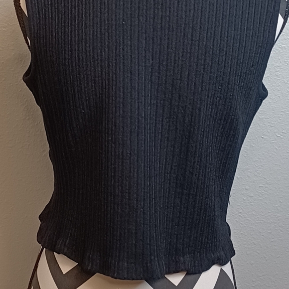 St. John Wool Blend Sleeveless Mockneck Old Money Ribbed Knit Sweater Top - Picture 7 of 13